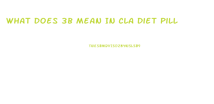 What Does 3b Mean In Cla Diet Pill