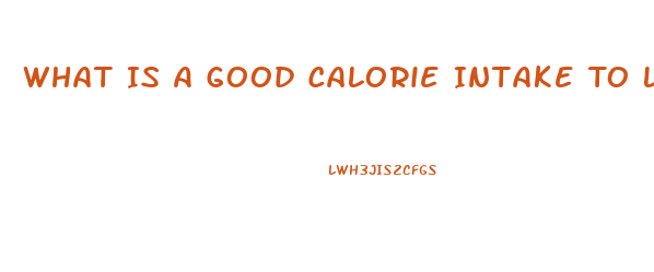 What Is A Good Calorie Intake To Lose Weight