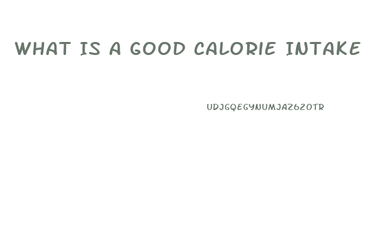 What Is A Good Calorie Intake To Lose Weight