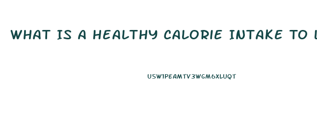 What Is A Healthy Calorie Intake To Lose Weight