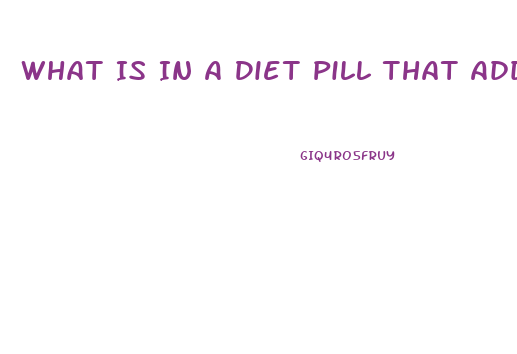 What Is In A Diet Pill That Adderall Has In It