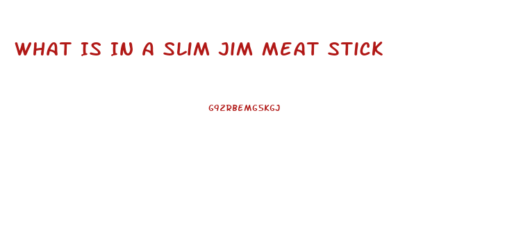 What Is In A Slim Jim Meat Stick