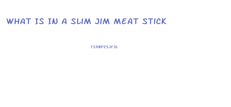 What Is In A Slim Jim Meat Stick