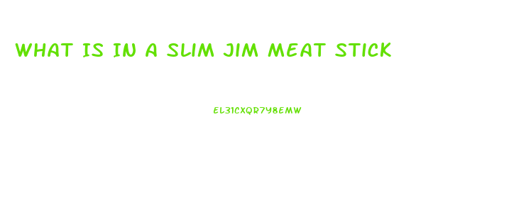 What Is In A Slim Jim Meat Stick