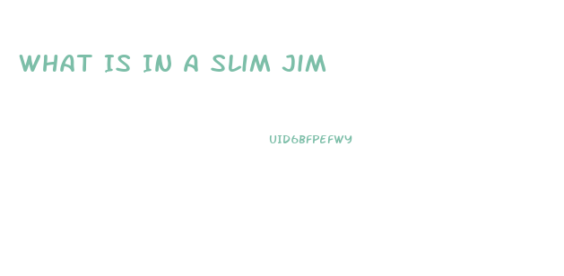 What Is In A Slim Jim