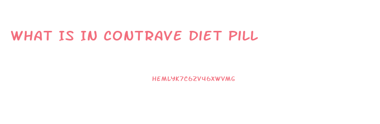 What Is In Contrave Diet Pill