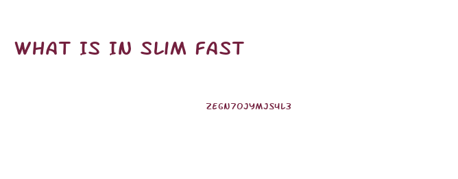 What Is In Slim Fast