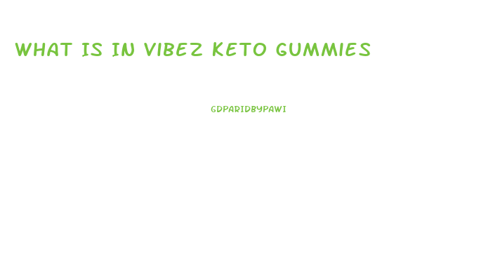 What Is In Vibez Keto Gummies