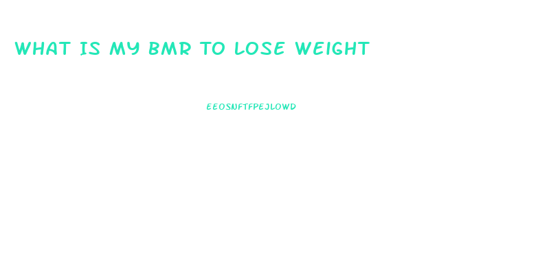 What Is My Bmr To Lose Weight
