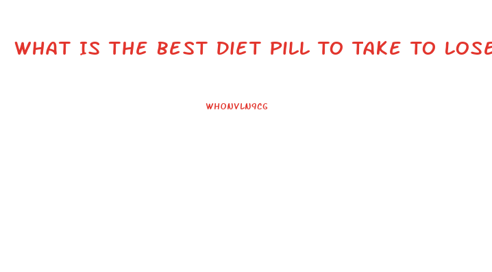 What Is The Best Diet Pill To Take To Lose Weight