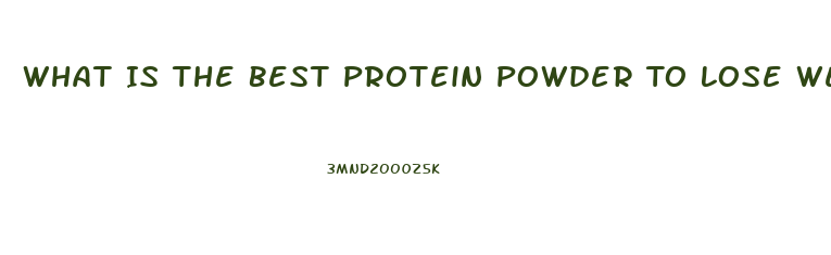 What Is The Best Protein Powder To Lose Weight