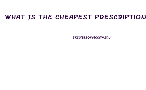 What Is The Cheapest Prescription Diet Pill