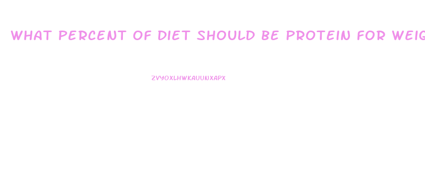 What Percent Of Diet Should Be Protein For Weight Loss