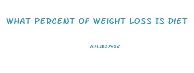 What Percent Of Weight Loss Is Diet