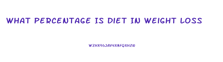 What Percentage Is Diet In Weight Loss