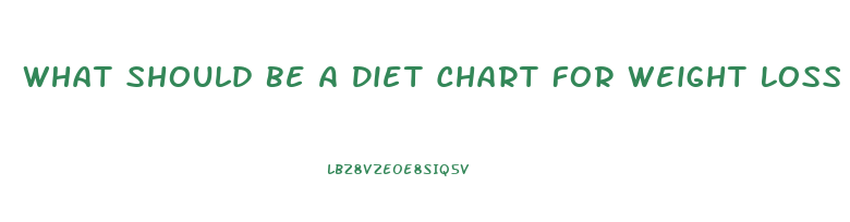 What Should Be A Diet Chart For Weight Loss