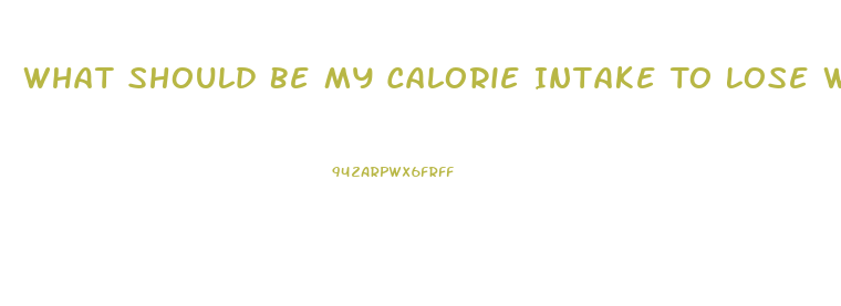What Should Be My Calorie Intake To Lose Weight