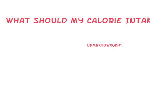 What Should My Calorie Intake Be To Lose Weight