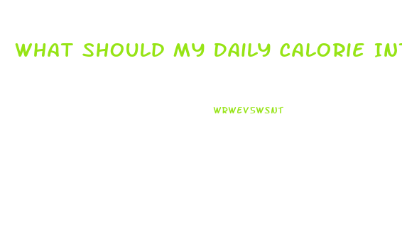 What Should My Daily Calorie Intake Be To Lose Weight