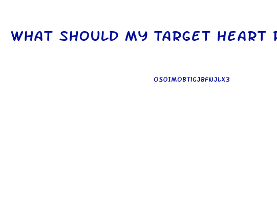 What Should My Target Heart Rate Be To Lose Weight