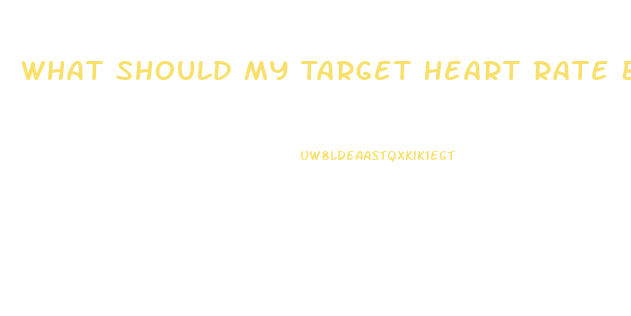 What Should My Target Heart Rate Be To Lose Weight