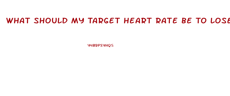 What Should My Target Heart Rate Be To Lose Weight