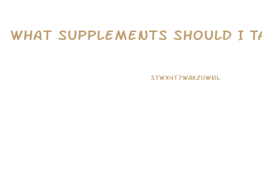 What Supplements Should I Take To Lose Weight Female