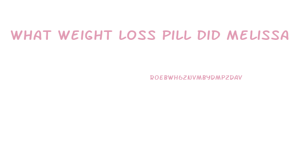 What Weight Loss Pill Did Melissa Mccarthy Use