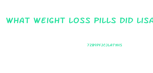 What Weight Loss Pills Did Lisa Marie Presley Take