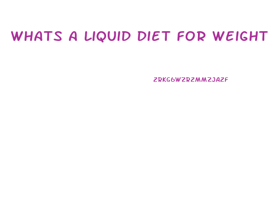 Whats A Liquid Diet For Weight Loss