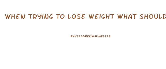When Trying To Lose Weight What Should I Eat