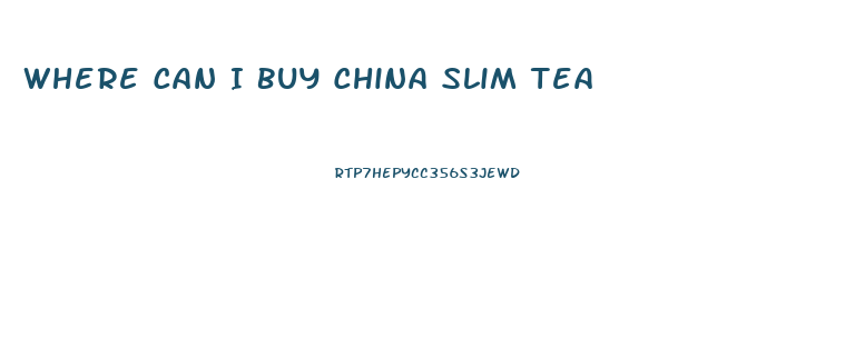 Where Can I Buy China Slim Tea