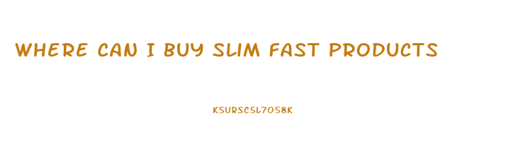 Where Can I Buy Slim Fast Products