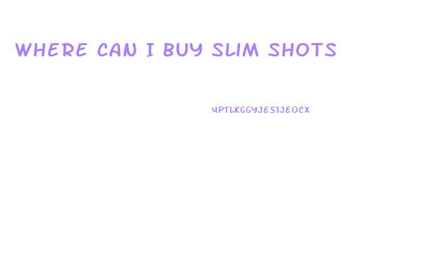 Where Can I Buy Slim Shots