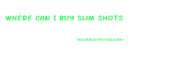 Where Can I Buy Slim Shots