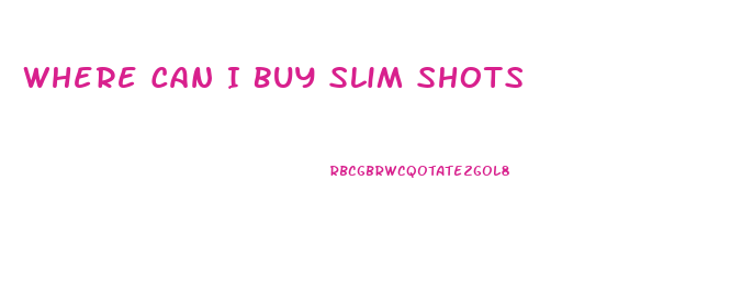 Where Can I Buy Slim Shots
