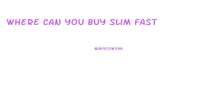 Where Can You Buy Slim Fast
