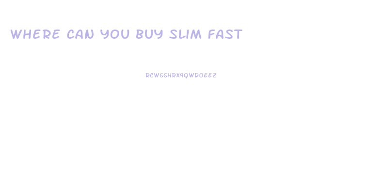 Where Can You Buy Slim Fast