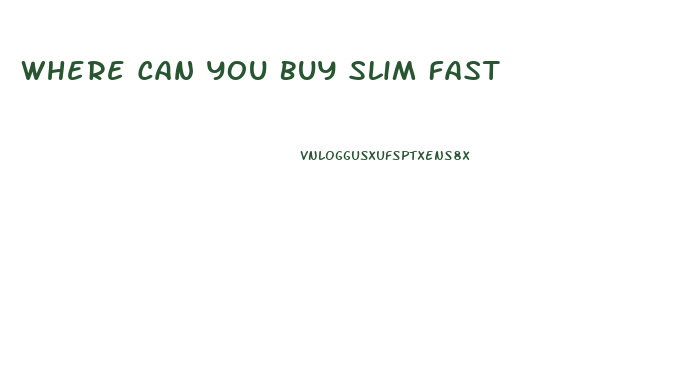 Where Can You Buy Slim Fast