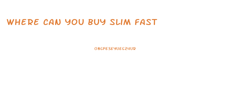 Where Can You Buy Slim Fast