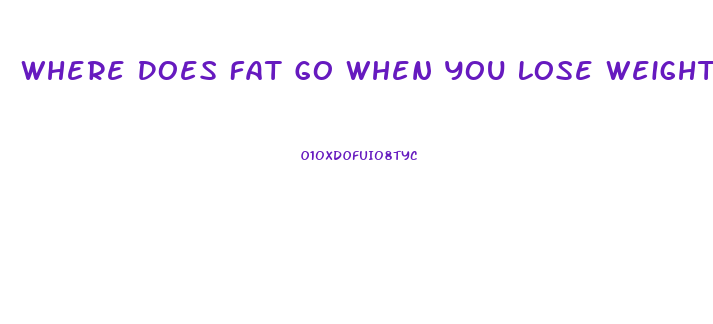 Where Does Fat Go When You Lose Weight