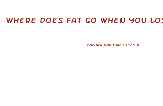 Where Does Fat Go When You Lose Weight