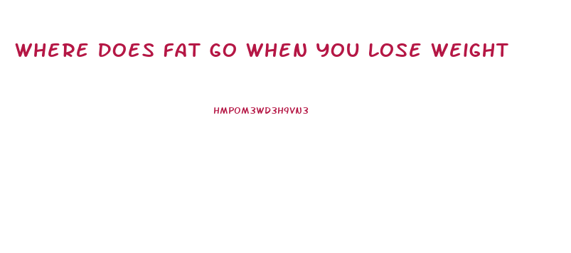 Where Does Fat Go When You Lose Weight