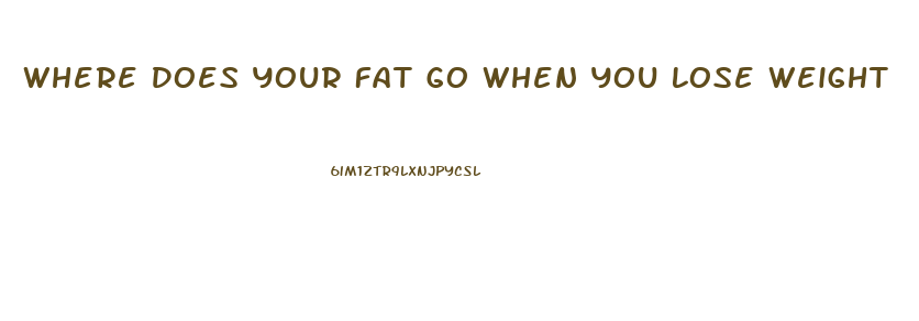 Where Does Your Fat Go When You Lose Weight