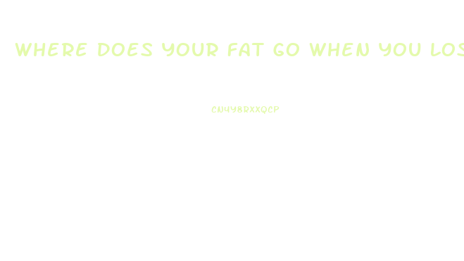 Where Does Your Fat Go When You Lose Weight