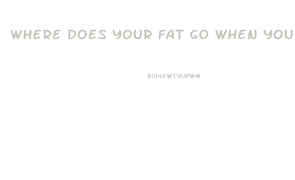 Where Does Your Fat Go When You Lose Weight