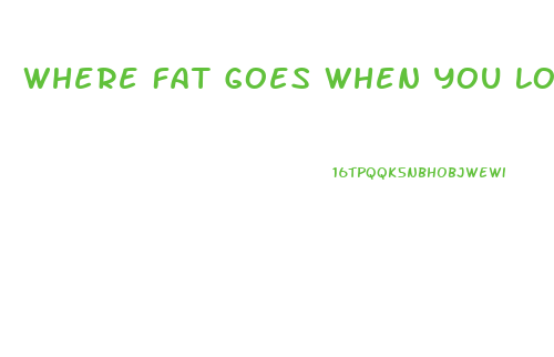 Where Fat Goes When You Lose Weight