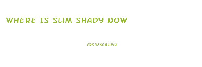 Where Is Slim Shady Now