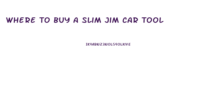 Where To Buy A Slim Jim Car Tool
