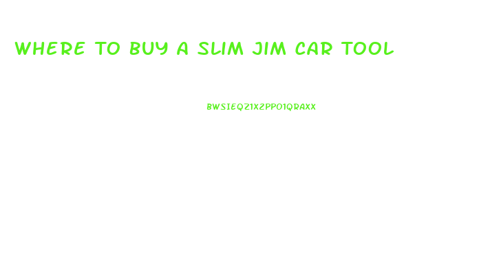 Where To Buy A Slim Jim Car Tool
